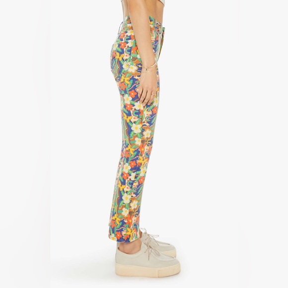 Mother Jeans The Insider Flood Cosmic Bloom Funky Multicolor NWT Size 26 - Picture 3 of 16